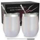 thumbnail image 1 of CHILLOUT LIFE - Juego de 2 vasos de vino de acero inoxidable de 12 oz - Copas de vino aisladas al vacío de doble pared con tapas y pajitas para café, vino, cócteles (brillo holográfico) CHILLOUT LIFE CHILLOUT LIFE Vaso 2 x 12 oz, 1 of 5