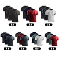 thumbnail image 3 of 3 uds., Camiseta deportiva de verano para hombre, Color sólido, con capucha, manga corta, cordón, se Abanopi Camiseta deportiva, 3 of 7