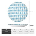thumbnail image 2 of Sikiie Blue and White Squares Bone China Decorative Plate Personality Ceramic Dinner Plate Crafts Decorative Ceramic Decorative Plate -8in, 2 of 6