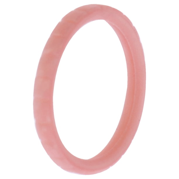 Anillo único de silicona con líneas apilables para boda - Oro rosa - Nuevo de ROQ para mujer - Anillo de 7 mm