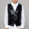 thumbnail image 2 of Rhuody T Shirts For Boys Sleeveless Tee Crewneck Blouse Sequins Tops Soft Summer Clothes Black 4-5 Years, 2 of 4