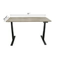 thumbnail image 2 of Caesar Hardware AB-57B Ergonomic 57-in 3 Memory Buttons LED Electric Automatic Height Adjustable Sit to Stand Work Office Desk with Black Legs, Natural Oak, 2 of 10