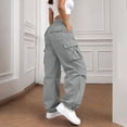 thumbnail image 4 of Cargo Pants for Women Casual Pants Work Pants Construction Baggy Going Out Pants Hiking Pants Baggy Baggy Pants Gardening Pants High Rise Utility Pants Streetwear Wide Leg Jogging, 4 of 4