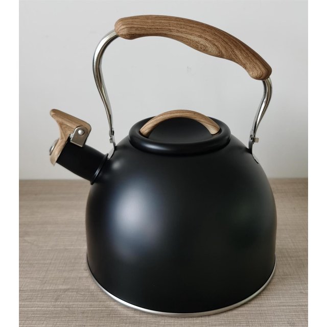 Hervidor de agua de acero inoxidable con sonido de producto Hervidor de agua con silbido Tetera Uso versátil Función de silbido