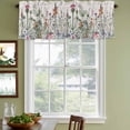 thumbnail image 3 of Spring Floral Curtain Valances for Windows, Kitchen Valance Window Treatments Panel 2 Pack, Country Botanical Watercolor Botanical Rod Pocket Short Curtains for Bathroom Bedroom 42 x 12 Inch, 3 of 8
