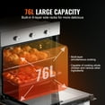 thumbnail image 4 of KFFKFF Solo Wall Oven, 24" Electrically Integrated Wall Oven with Half a Dozen Cooking Capabilities, 2.68 Cubic Ft Electric Wall Ovens with Timing Device, 2000W Electric Oven, 4 of 9