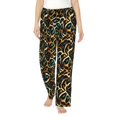 thumbnail image 2 of Lsque Teal Leopard Print Women's Pajama Pants, Lounge Pant - Comfortable Home Wear,Elastic Waistband, Stylish Design-X-Large, 2 of 9
