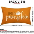 thumbnail image 3 of Fall Lumbar Pillow Covers 12X20 Inch Autumn Hello Pumpkin Decorative Rectangle Pillow Cases Orange Linen Throw Pillows Set of 2 Thanksgiving Farmhouse Home Decor For Room Porch Patio Couch Outdoor, 3 of 6