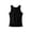 Black, variant on Mens Tank Top Style Form Fitting Stretch Patchwork Fitness Crew Neck Sleeveless Vest Black M