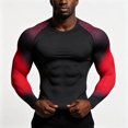thumbnail image 2 of Yifymode Mens Long Sleeve Compression Shirts Quick Dry Moisture Wicking Athletic Workout Raglan Sleeve Running Gym Training Active Undershirts, 2 of 6