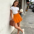 thumbnail image 6 of OGLCCG Girls Pleated Skirt with Shorts Athletic Tennis Skirts Kids Teen High Waisted School Uniform Mini Skirts 2-15 Years, 6 of 7