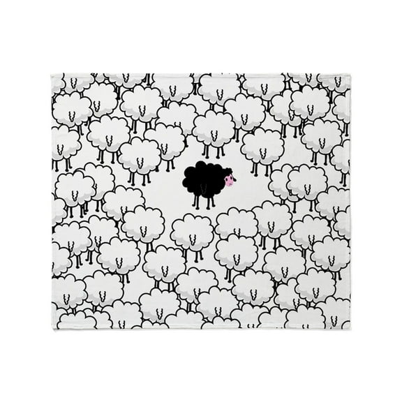 CafePress - Black Sheep Throw Blanket - Soft Fleece Throw Blanket, 50"x60" for All Ages
