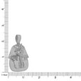 thumbnail image 6 of Pure Silver Simulated Diamond Egyptian King Tut Pharaoh Charm Pendent 23 + Grams, 6 of 7