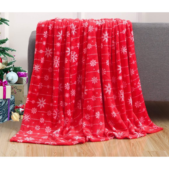 Manta navideña de terciopelo suave y elegante de Blanket, 127 x 152 cm