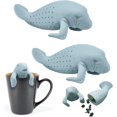 thumbnail image 1 of GFDYREE 2PCS Manatee Tea Strainer,Silicone Tea Infuser for Loose Tea Reusable Tea Bags for Loose Leaf Tea&Tea Diffusers Strainer Flower Tea Steeper, Gift for Tea Lovers Cute Tea Infuser Inte, 1 of 5
