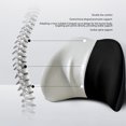 thumbnail image 3 of Ergonomic Lumbar Support Pillow, Back Pain Relief, Improve Posture, All Day Sitting Comfort, Retains Shape And Support, Portable, Washable Cover, 3 of 8