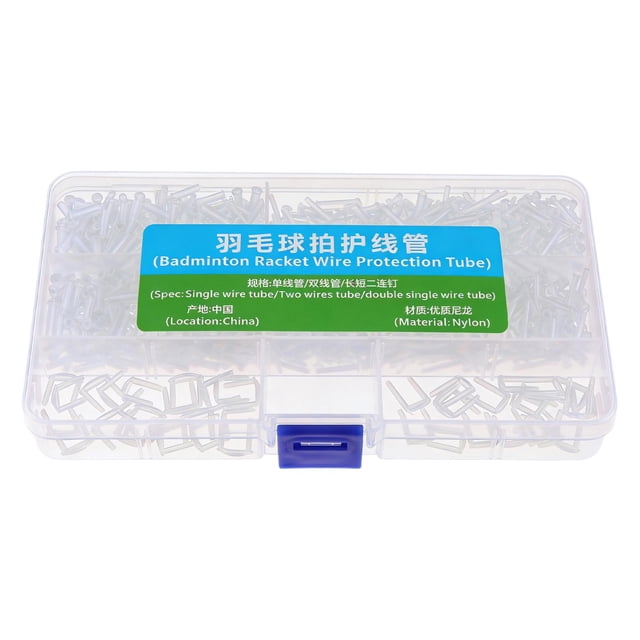 S SERENABLE Oeillets de Badminton Équipement de Badminton Nylon Boîte de Rangement Compacte Remplacement Transparent