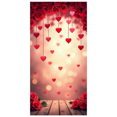 thumbnail image 3 of Red Roses Romance Background Valentine's Day Hanging Hearts Backdrop Banner Wedding Anniversary Decorations Party Supplies Photography Props, 3 of 4