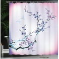 thumbnail image 3 of Ambesonne Nature Shower Curtain, Birds Cherry Branches Style, 69"Wx70"L, Blue Violet, 3 of 4