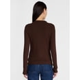 thumbnail image 4 of Scenario Women's Rib Mock Neck Top with Long Sleeves, Sizes XS-XXXL, 4 of 6