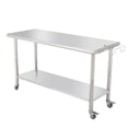 thumbnail image 1 of EDTara Stainless Steel Work Table, Food Prep Table with Adjustable Undershelf & Tool Hooks, Heavy Duty Commercial Utility Table for Kitchen, Warehouse, Garage & Garden, 1 of 7