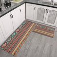 thumbnail image 2 of Orange Paisley Pattern Kitchen Rugs Sets Of 2,Anti Fatigue Kitchen Mat Rugs Non Slip Washable,Decorative Kitchen Floor Mats for Kitchen,Sink,Laundry,17"x30"+17"x47", 2 of 7