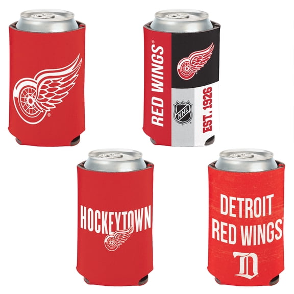 WinCraft Detroit Red Wings 4-Pack 12oz. Can Cooler Set