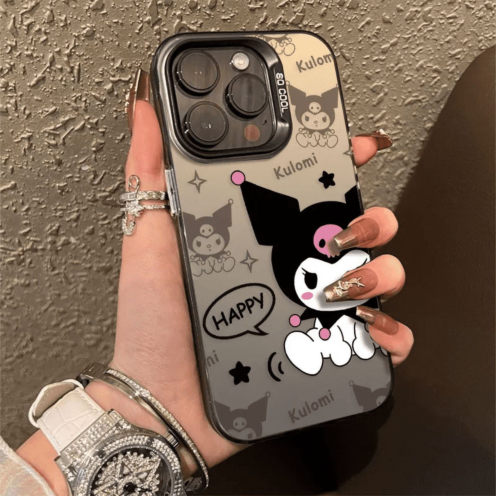 Kuromiスマホケース付き Sanrio Kuromi Cartoon So Cute Phone Case For iPhone 15 14 13 12 11