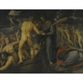 thumbnail image 3 of Jacopo Ligozzi 24x20 Black Modern Framed Museum Art Print Titled - Scene from the Divine Comedy 2, 3 of 5