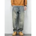 thumbnail image 4 of Pantalones vaqueros para hombre, pantalones rectos, pierna ancha, vaqueros vintage para hombre, holgados, estéticos, de verano, lavados, retro, primavera y otoño, estilo Kpop, 4 of 4
