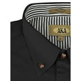 thumbnail image 2 of AKA Men's Wrinkle Free 100% Cotton Button Down Collar Short Sleeve Casual Shirt Black Large, 2 of 2