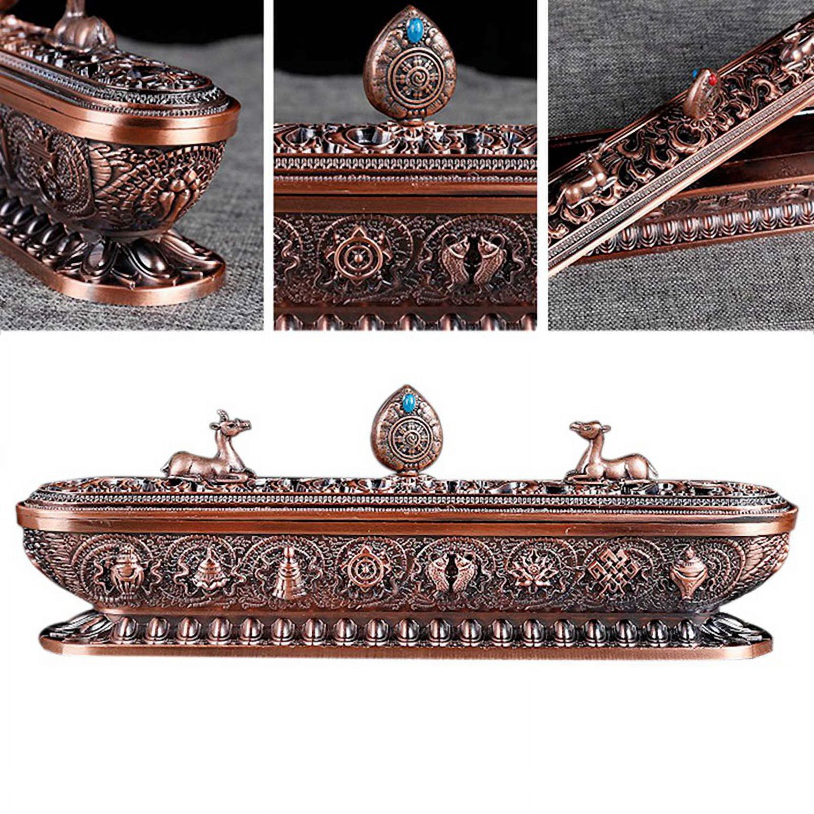 6X Tibet Incense Burner Antique Handmade Incense Stick Holder  Teahouse Home  Decoration Crafts Ornaments 3