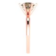 thumbnail image 3 of 2 ct Round Cut Yellow Moissanite Solitaire 18K Rose Gold Womens Engagement Ring, 3 of 6