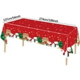 Harliver Christmas Tablecloth, Disposable Plastic Christmas Table Cloth
