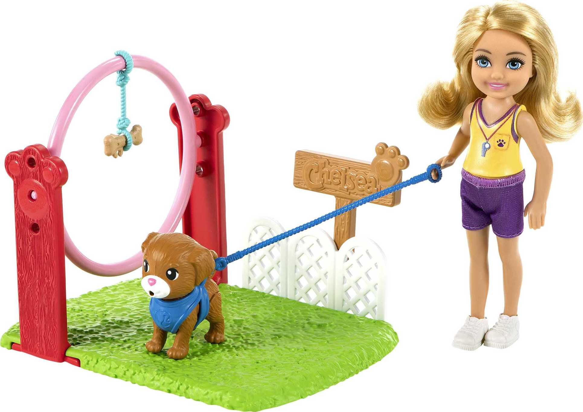 11.5-in Barbie and Chelsea The Lost Birthday Playset with Barbie Doll Gift for 3 to 7 Year Olds Pet Puppy and Travel Accessories