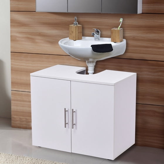 Costway Non Pedestal Under Sink Bathroom Storage Vanity Cabinet Space Saver Organizer  Walmart.com