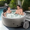 thumbnail image 5 of SESSLIFE 3-5 Person Inflatable Hot Tub, 65" Dia Round Portable Outdoor Spa Hot Tub with Cover, Control Panel, Heater Pump, 100 Jets and Filter, Max 104℉, 211 gal Blow up Hottub, 5 of 9