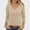 Beige, variant on EchfiProm Womens 3/4 Sleeve Tops Army Green T-Shirts Plain Pullover Fall Relaxed Fit for Women V-Neck