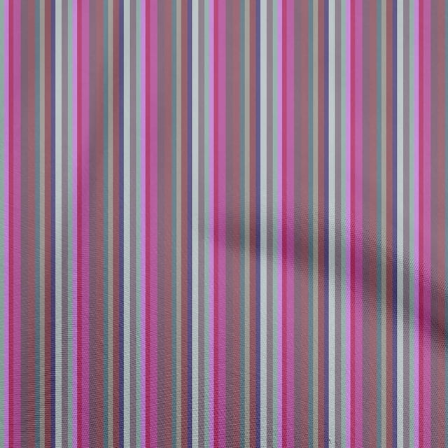 oneOone Tissu Velours Rose Fuchsia Rayures Matériel de Couture Tissu Imprimé au Mètre 58 Pouces de Large