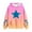 Pink, variant on CYRBOKO Fleece Hoodies for Girls, Gradient Star Printed Long Sleeve Fall&Winter Casual Sweatshirts with Pocket Orange Size 10-12 T