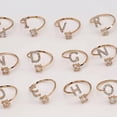 thumbnail image 3 of GKNET Adjustable Open Initial A-Z Letters Ring Fashion Zircon Ring Womens Delicate Jewelry Gift-Gold-Y, 3 of 9