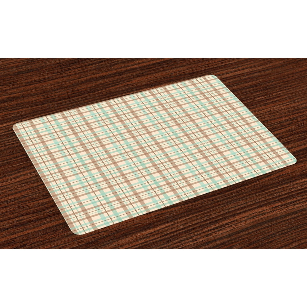 Plaid Placemats Set of 4 Scottish Country Style Tartan ...