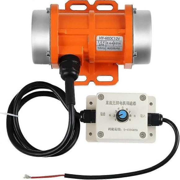 Vibrator Motor compatible Salt & Sand Spreader and Concrete Mixer 4000Rpm 60W DC12V Aluminum Alloy Case Concrete Vibrator