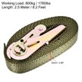 thumbnail image 2 of Correa de Amarre Uxcell 2.5M x 25mm con Hebilla de Trinquete hasta 800kg Verde Militar, 2 Paquete, 2 of 5