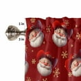 thumbnail image 5 of Red Christmas Kitchen Curtain 2 Panels Curtains 72 Inch Length, Western Cowboy Santa Xmas Snowflake Curtains Rod Pocket Curtains Window Drapes Treatment Window Cafe Curtains, 5 of 5