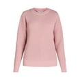 thumbnail image 5 of Time and Tru Women's and Women's Plus Waffle Stitch Sweater with Long Sleeves, Midweight, Sizes XS-4X, 5 of 5