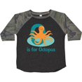 thumbnail image 3 of Inktastic O is for Octopus Monogram Boys or Girls Toddler T-Shirt, 3 of 5