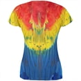thumbnail image 2 of Halloween Scarlet Macaw Parrot Feathers Costume All Over Juniors T Shirt, 2 of 2