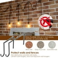 thumbnail image 3 of Grusce 6pcs String Light Hook for 6-11 Inch Wall Adjustable Outdoor No Drill Metal Hanger for Hanging Light Banner Arranging Wreath, 3 of 10