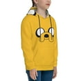 thumbnail image 3 of Adventure Time Jake the Dog Hoodie 3D Print Pullover Hooded Long Sleeve Sweatshirts Tops Blouse with Pocket, 3 of 8